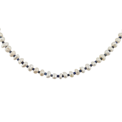 Collar perlas barrocas y sodalita