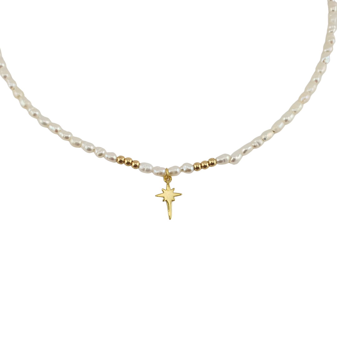 Collar perlas de Rio y stardust