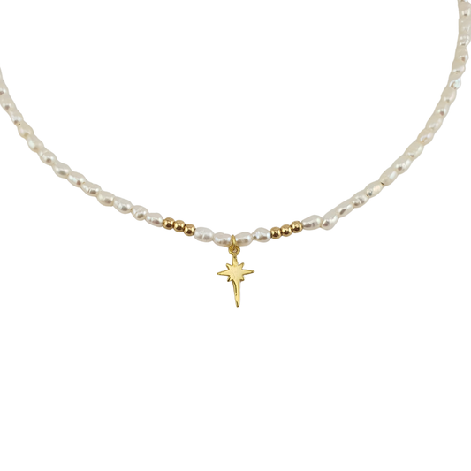 Collar perlas de Rio y stardust