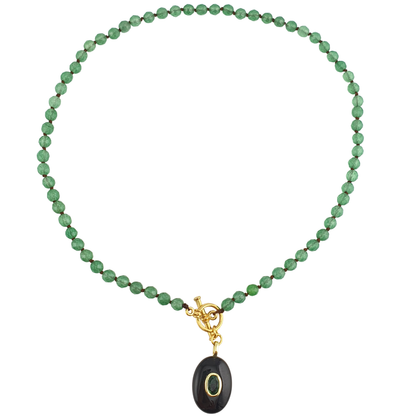 Collar aventurina verde y onix