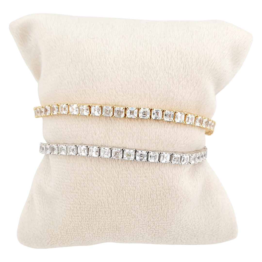 Pulsera tennis 4mm broche caja