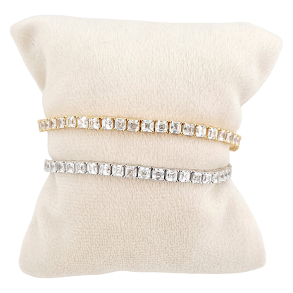 Pulsera tennis 4mm broche caja