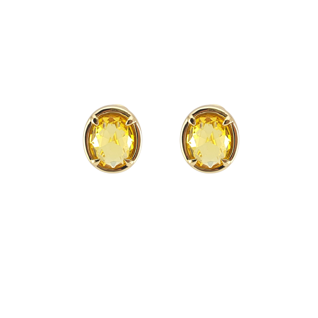 Aretes circonias maxi enmarcada cierre clip