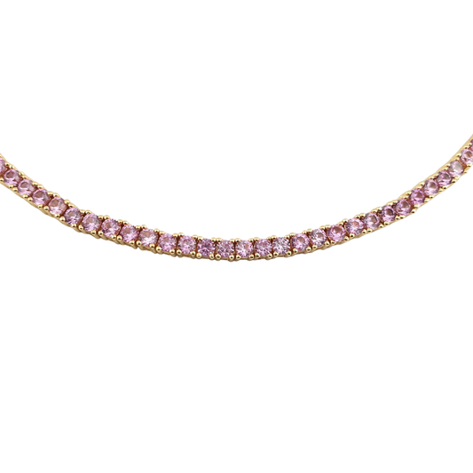 Collar tennis rosa 3mm