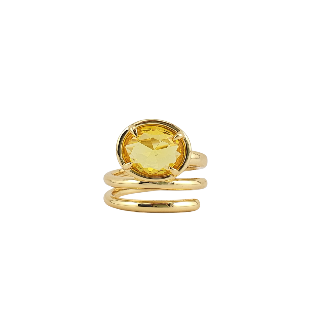 Anillo 3 vueltas circonias maxi enmarcada
