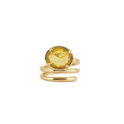Anillo 3 vueltas circonias maxi enmarcada