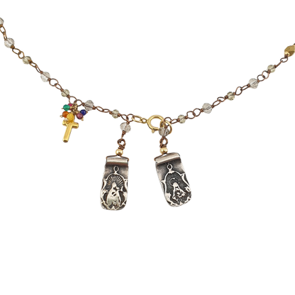 Pulsera escapulario engarce y cristales
