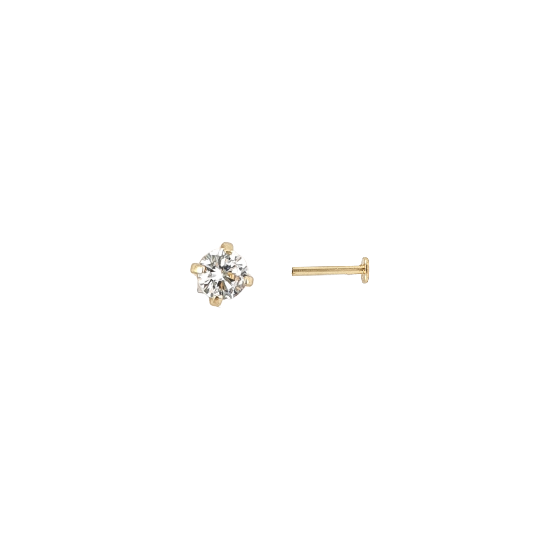Arete solitario 2.5 mm oro