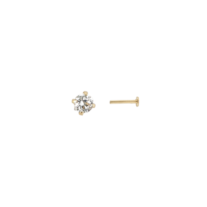 Arete solitario 2.5 mm oro