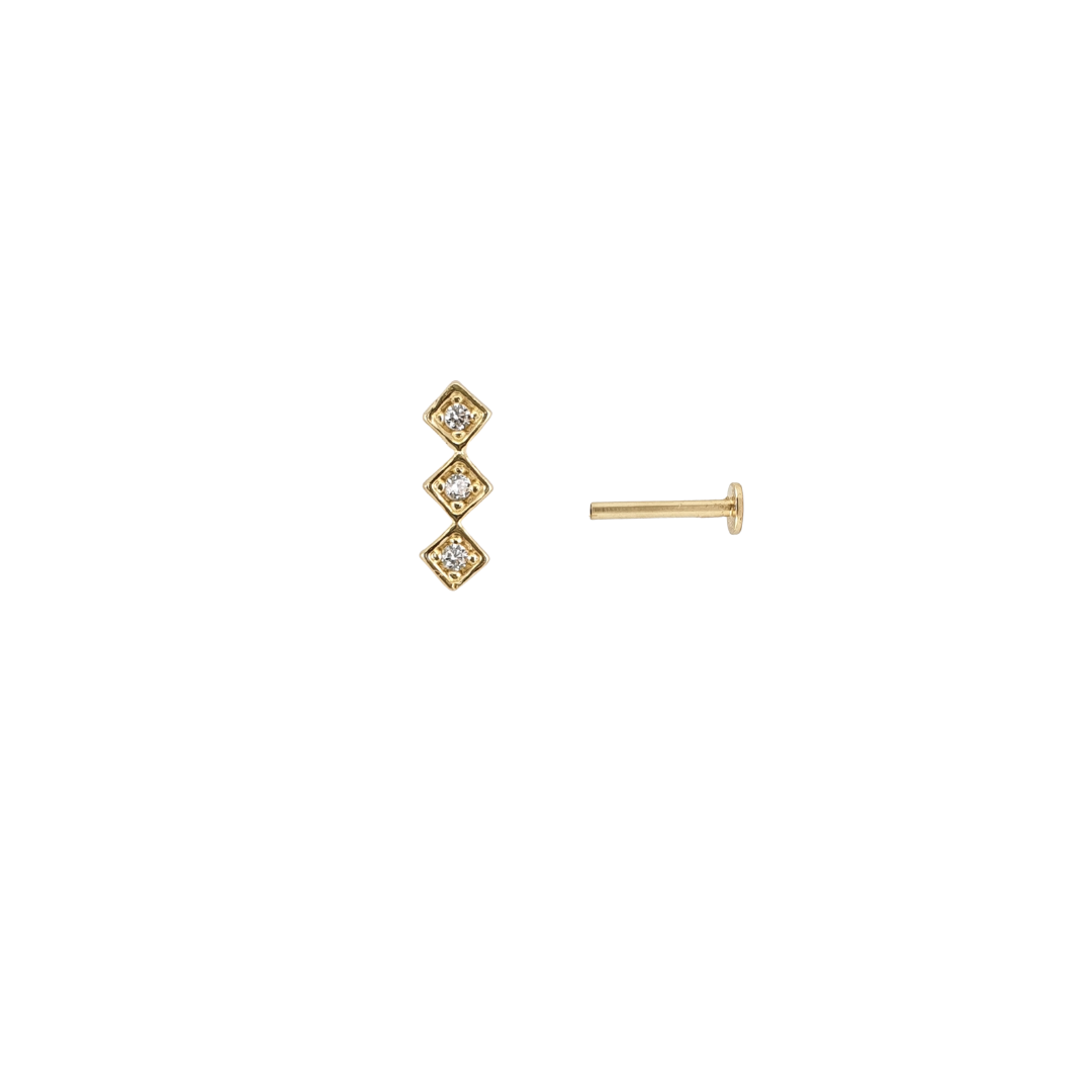 Arete 3 rombos oro
