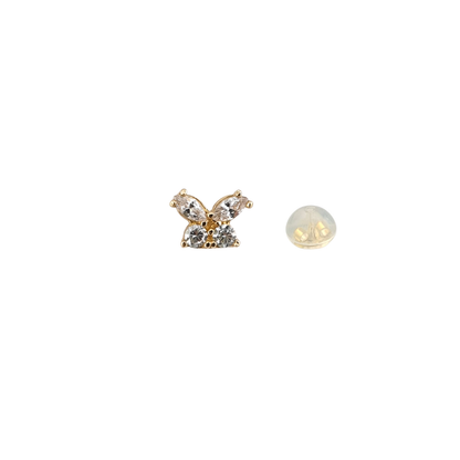 Arete mariposa circonias oro