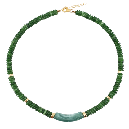 Collar Pukka aventurina con arco resina tipo calcita