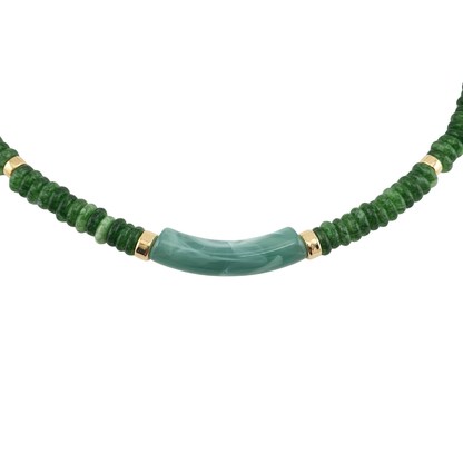 Collar Pukka aventurina con arco resina tipo calcita