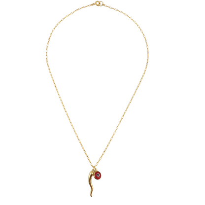 Cadena cuerno abundancia y ojo murano