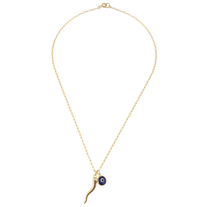 Cadena cuerno abundancia y ojo murano