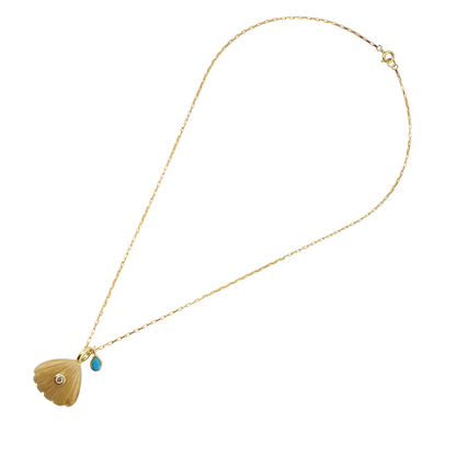 Cadena conchita de mar y gota