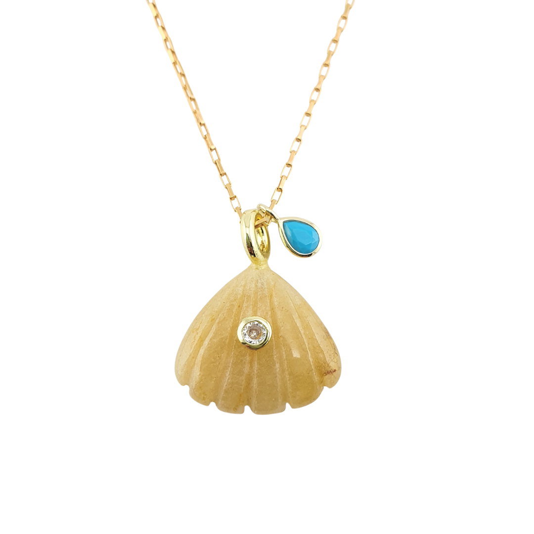 Cadena conchita de mar y gota