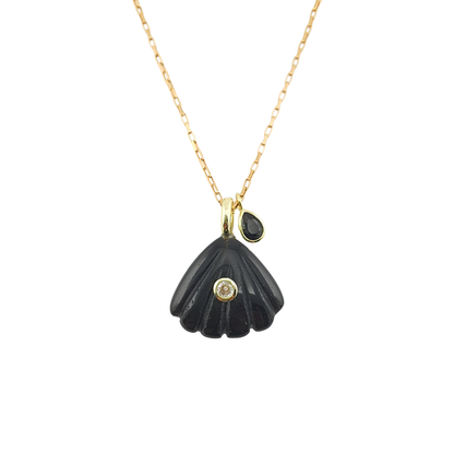 Cadena conchita de mar y gota