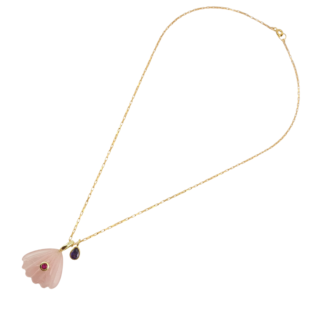 Cadena conchita de mar y gota