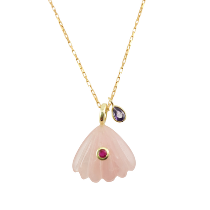 Cadena conchita de mar y gota