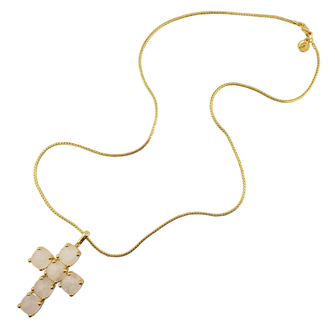 Collar cruz cuarzo
