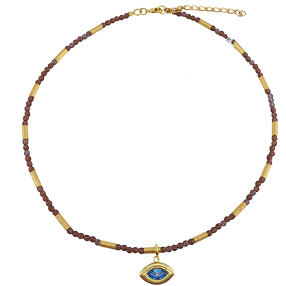 Collar cristal checo entre popotes