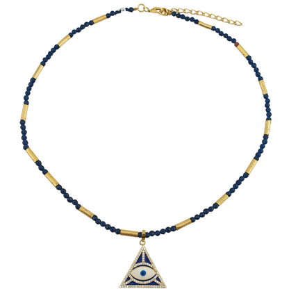 Collar cristal checo entre popotes