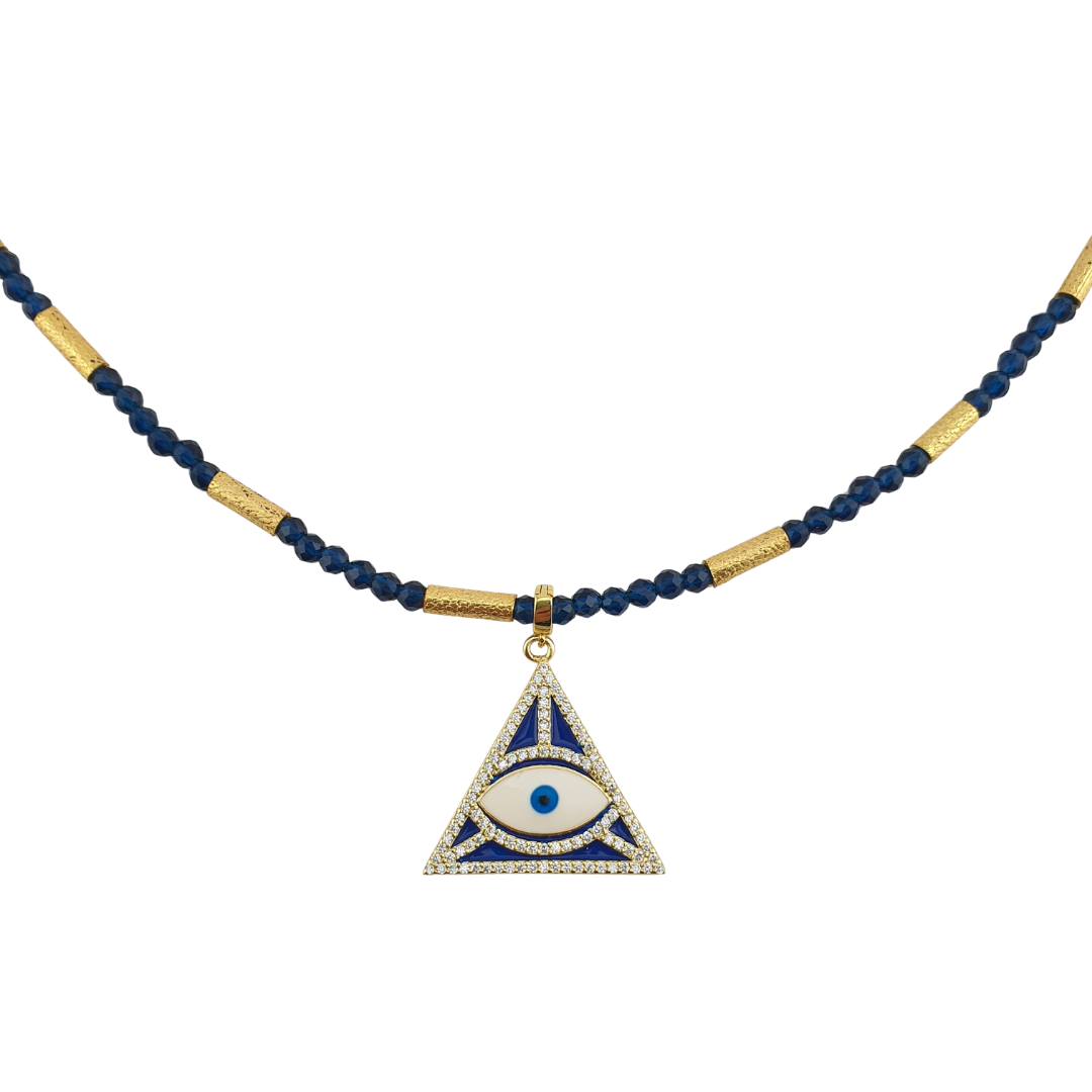 Collar cristal checo entre popotes