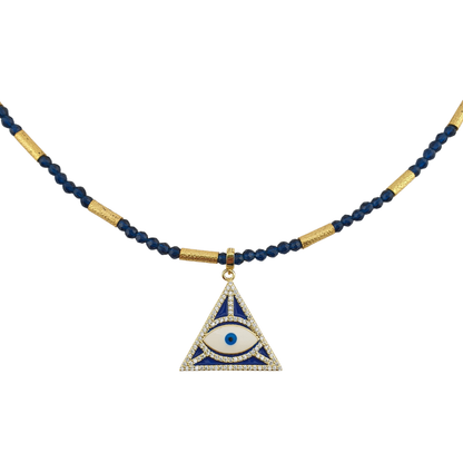 Collar cristal checo entre popotes