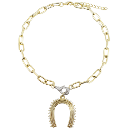 Collar link y Dije herradura