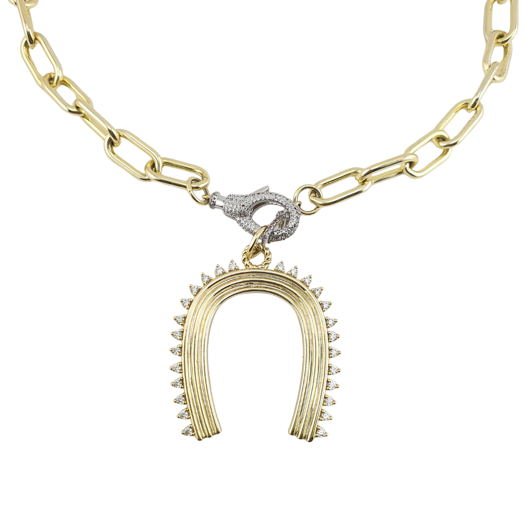 Collar link y Dije herradura