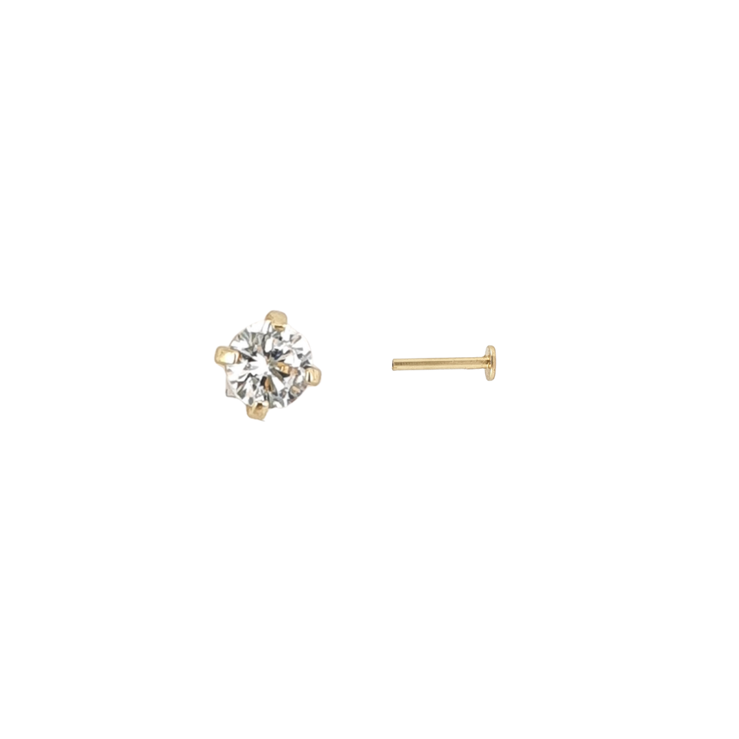 Arete solitario 2.5 mm oro
