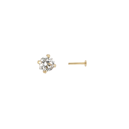 Arete solitario 2.5 mm oro