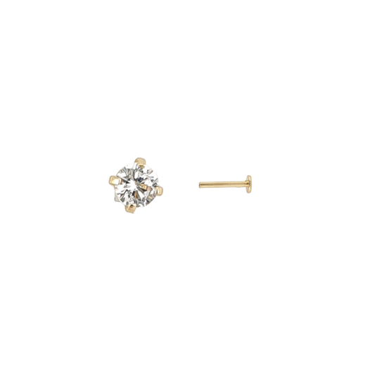 Arete solitario 2.5 mm oro