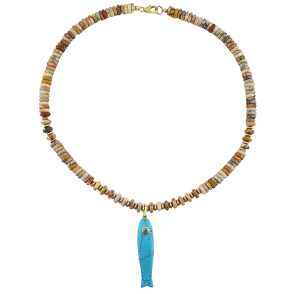 Collar pukka dona aventurina pez