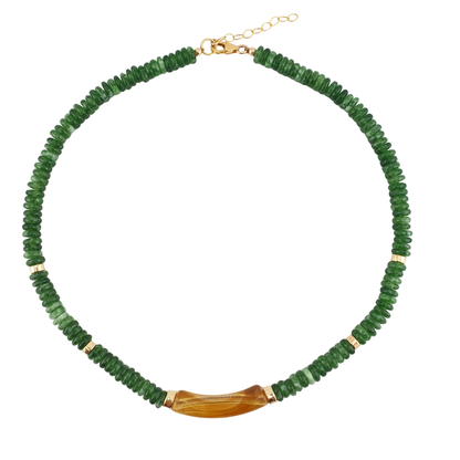Collar Pukka aventurina con arco resina tipo calcita