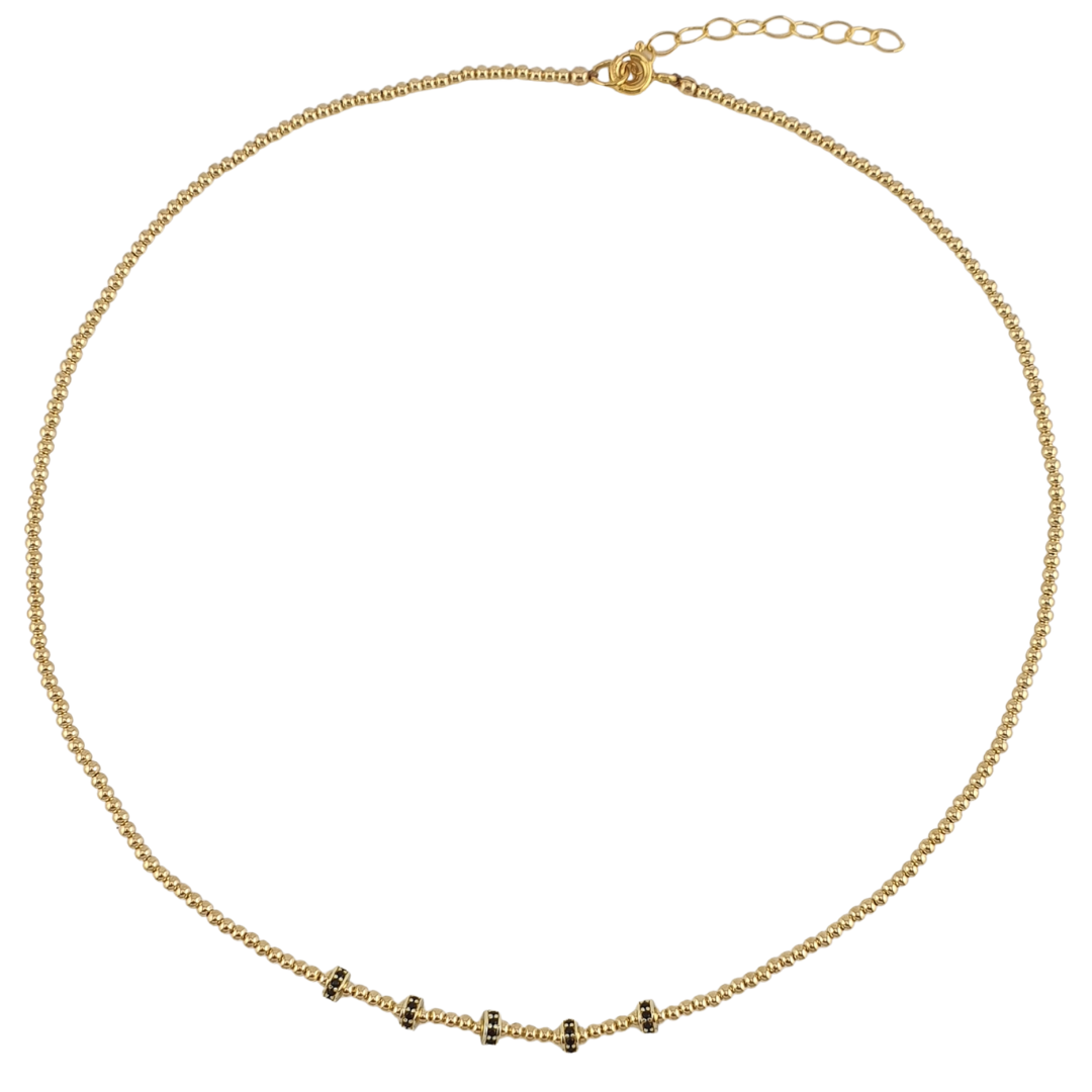 Collar  bolitas  1mm  donas  mini