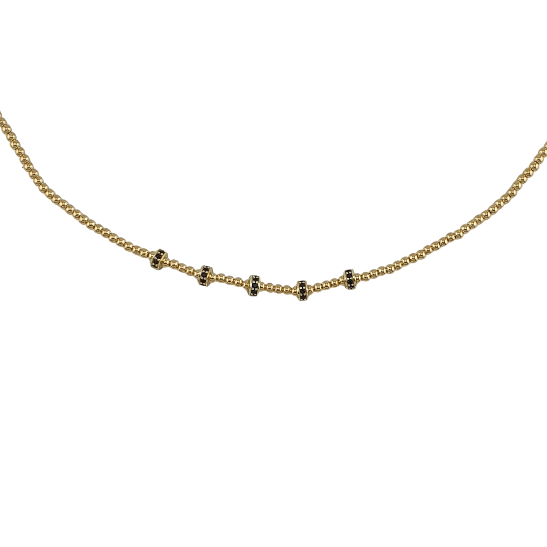 Collar  bolitas  1mm  donas  mini