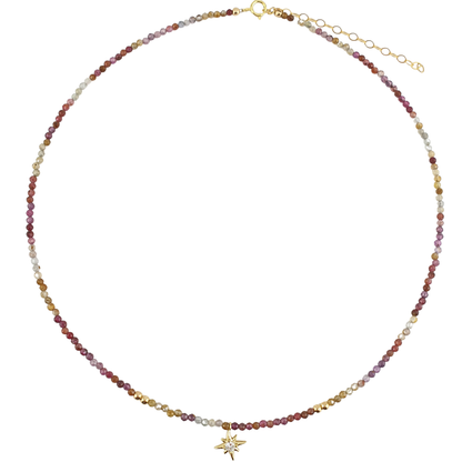 Collar Turmalina miel stardust