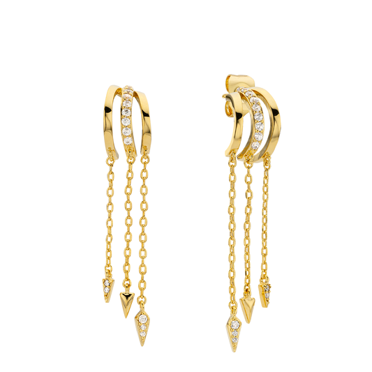 Arracadas media 3 líneas.