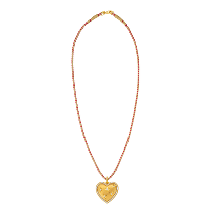 Collar corazon y cordón