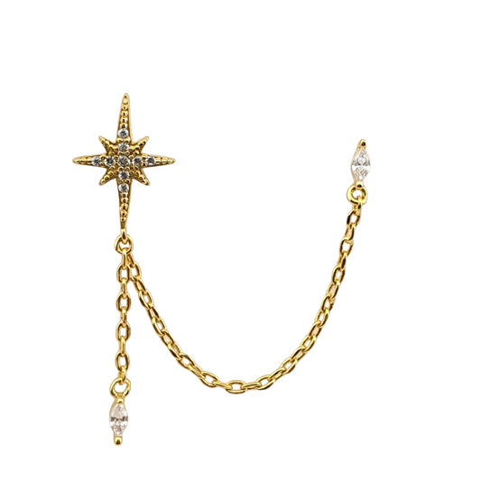 Arete stardust cadenas y 2 ovalos