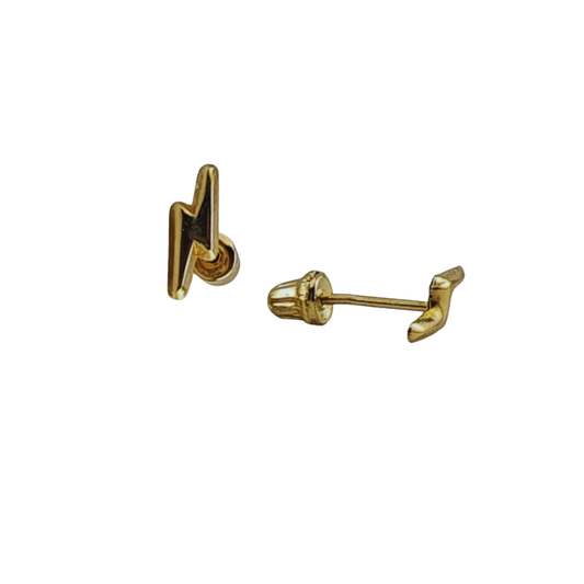 Arete rayo liso oro