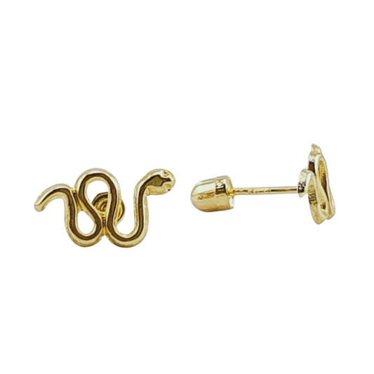 Arete vibora lisa oro