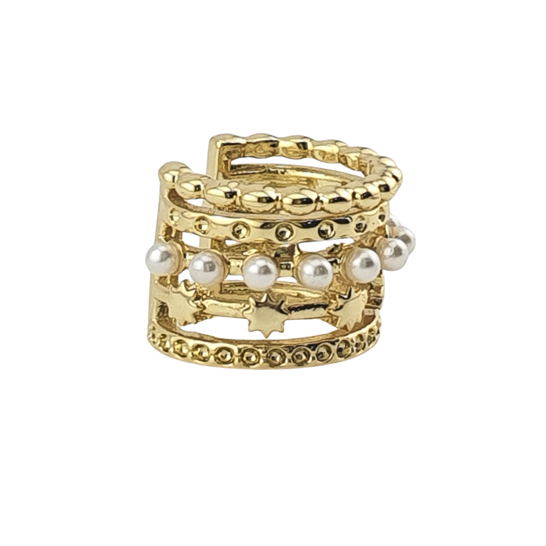 Cuff 5 lin perlitas estrellas otros