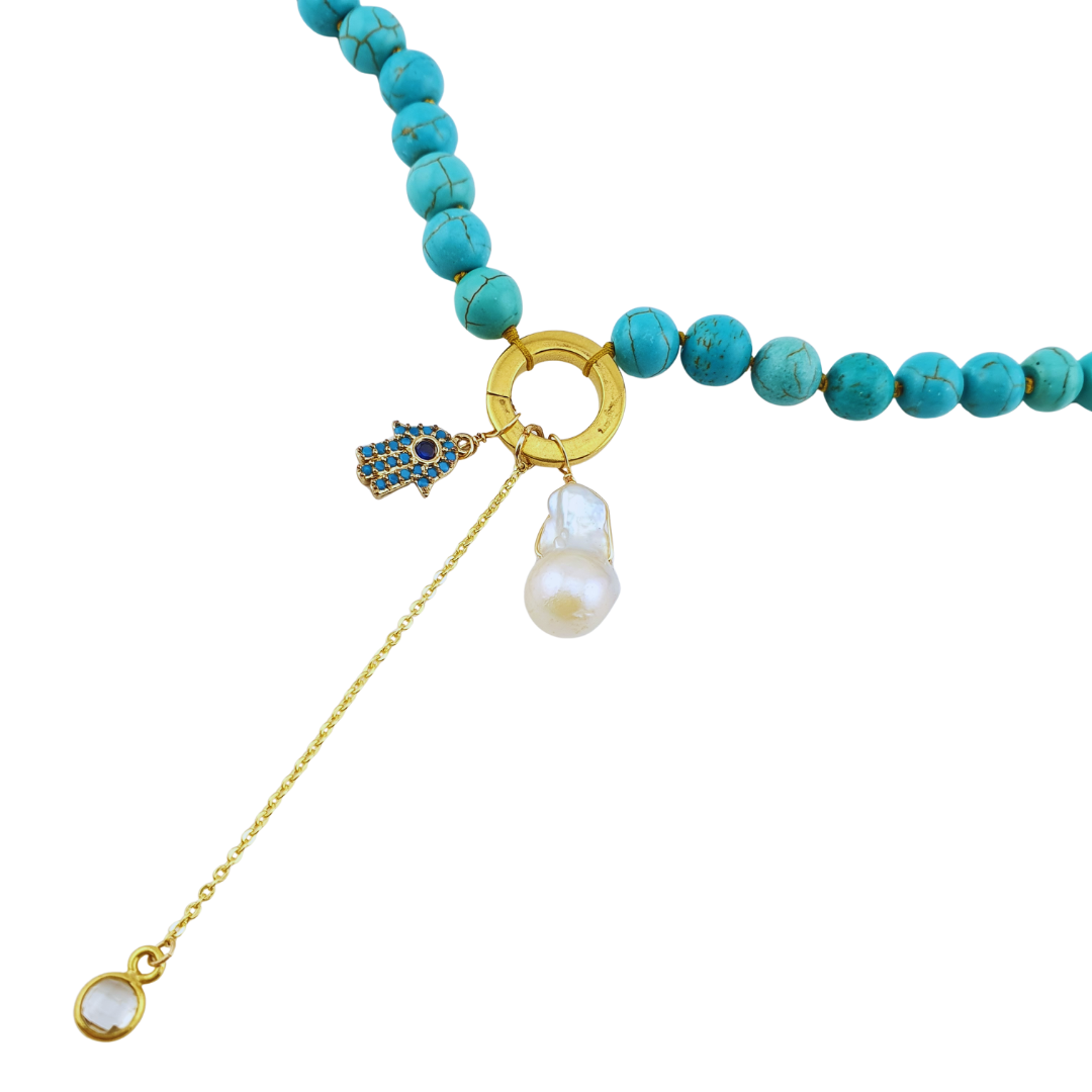 Collar turquesa howlite