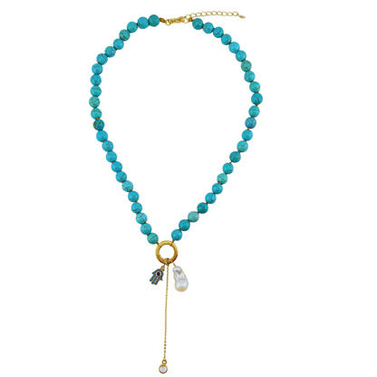 Collar turquesa howlite