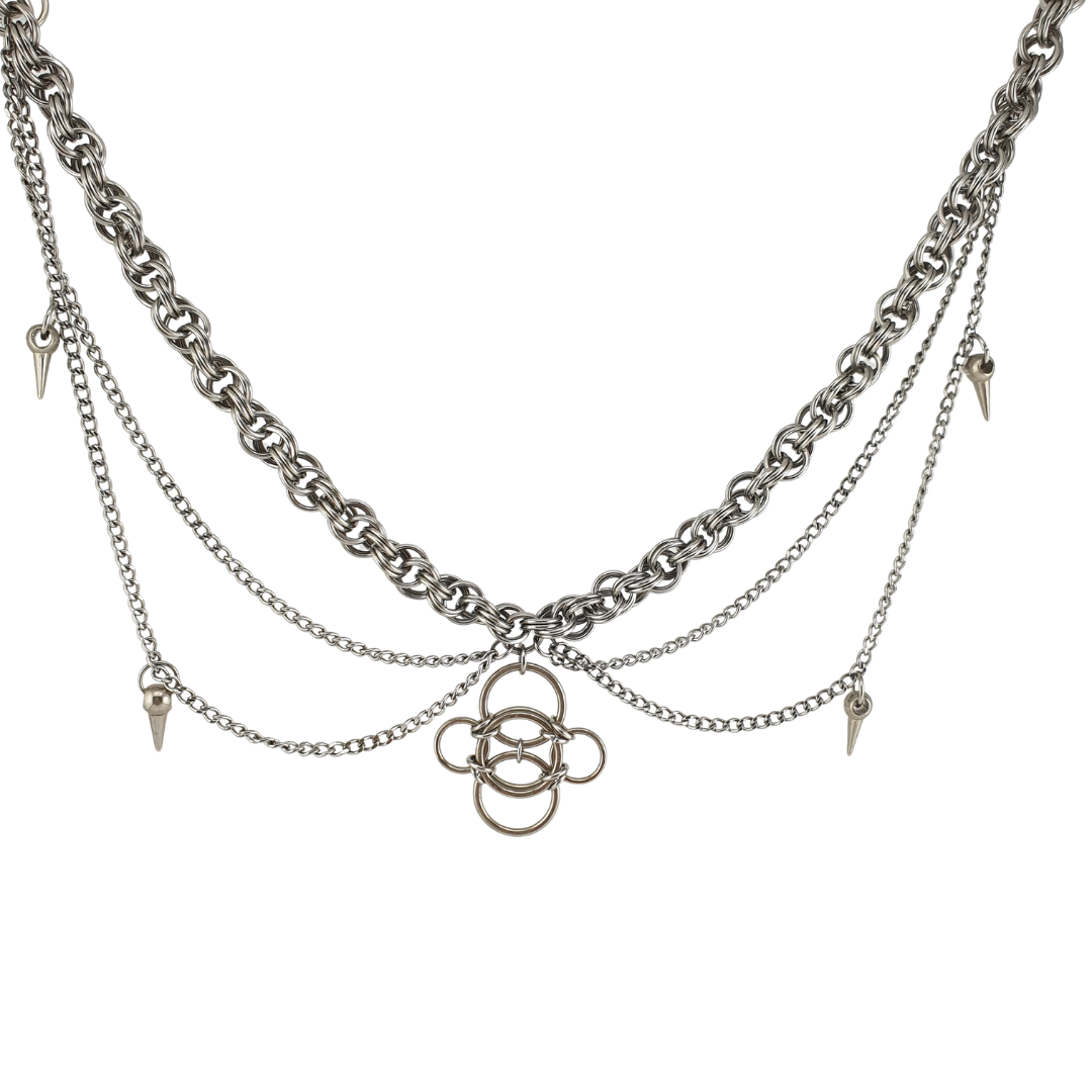 Choker flor y spikes