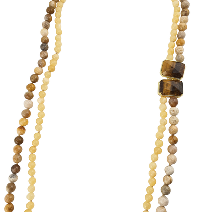 Collar doble y broche