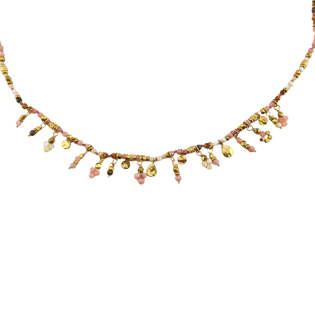 Collar piedras y cristales colgantes